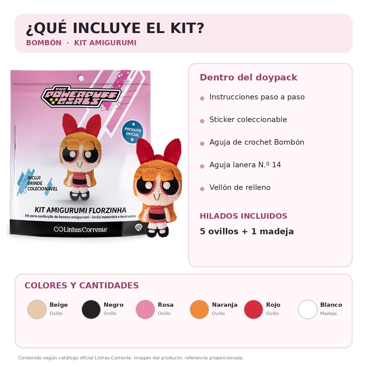 Qué incluye el Kit Amigurumi Bombón