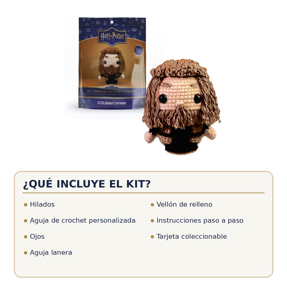 Qué incluye el Kit Amigurumi Rubeo Hagrid