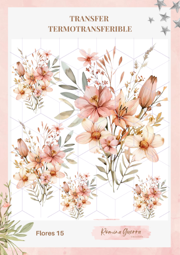 Transfer termotransferible - Flores 15