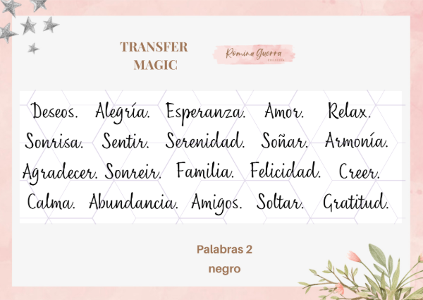 Transfer Magic - Palabras 2 Negro