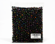 CUENTAS CUBO NEGRAS CORAZONES FLUO