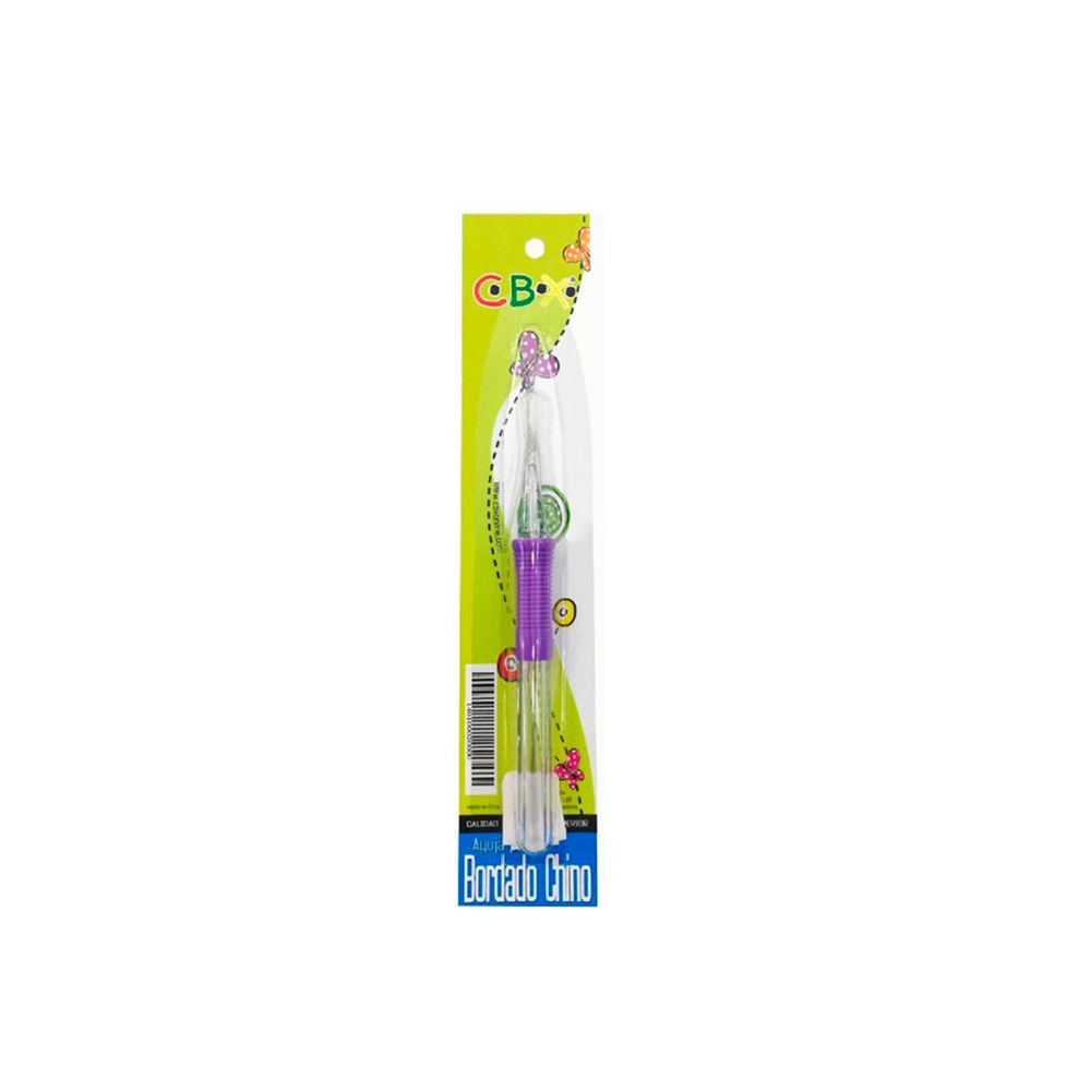Aguja de Bordado Chino con Enhebrador