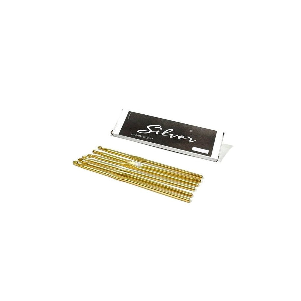Agujas Crochet Aluminio Silver
