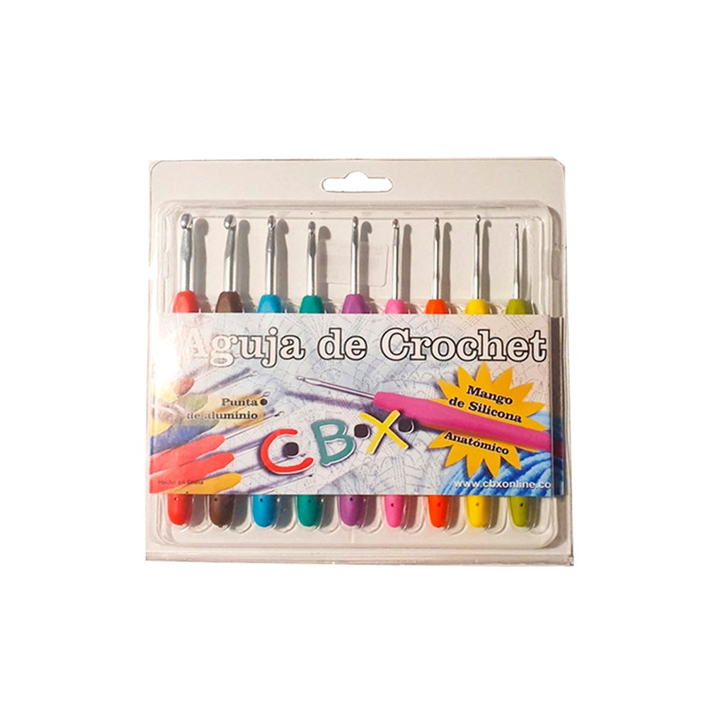 Agujas de Crochet Surtido Mango Silicona Cbx x 9 unidades