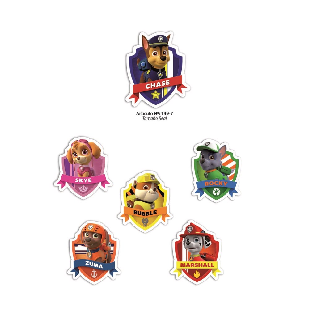 Aplicaciones Art. 149/7 Paw Patrol x 6 unidades