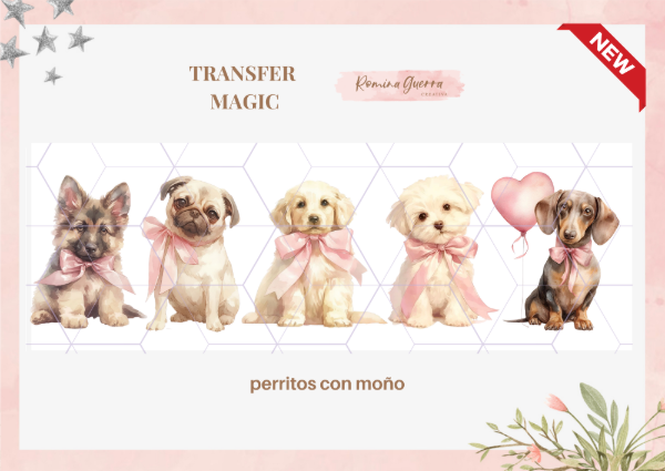 Transfer Magic - Perritos con moño