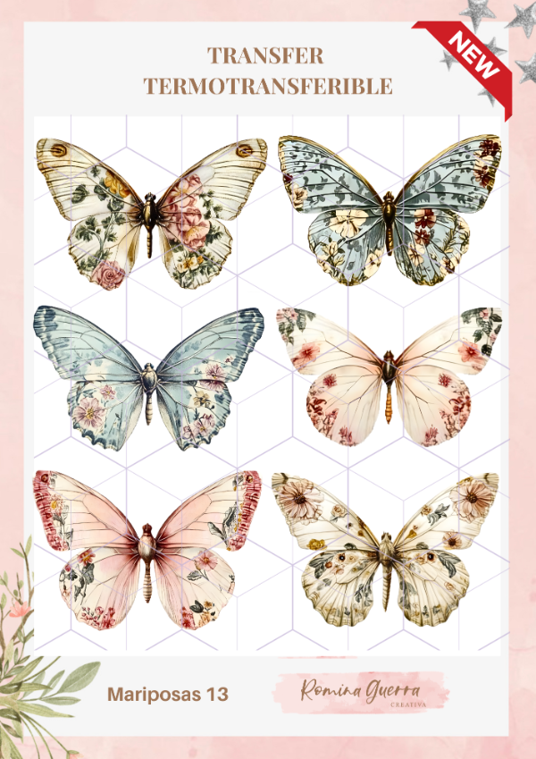 Transfer termotransferible - Mariposas 13