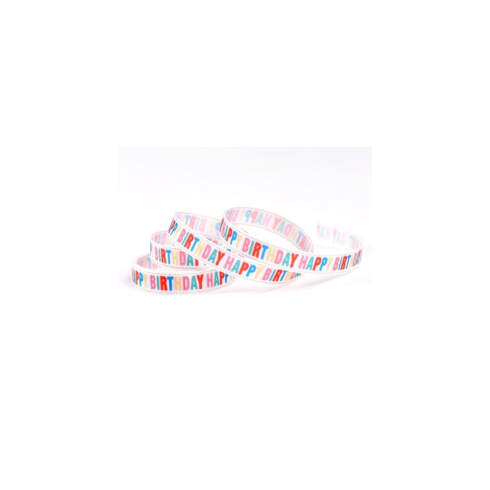 Cinta Happy Birthday 10 mm x 10 mts