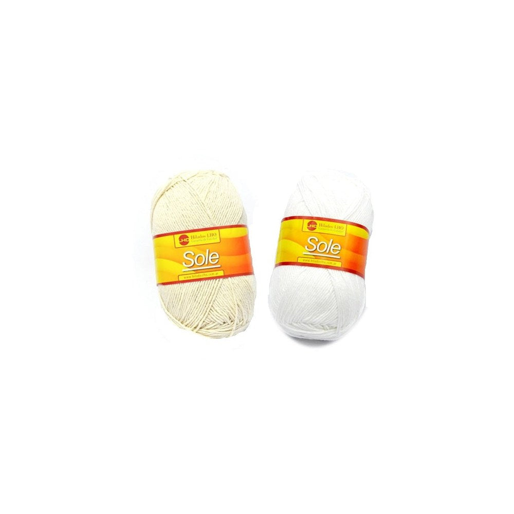 Hilado Luna y Sole - Blanco y Natural en Ovillos por Kilo