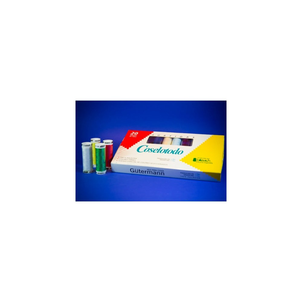Hilo Coselotodo Gutermann de Poliéster Surtido x 20 unidades