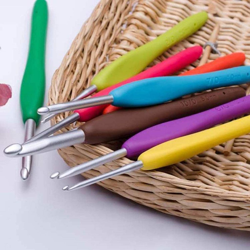 Set de 5 Agujas de Crochet con Mango de Silicona Por Tamaño