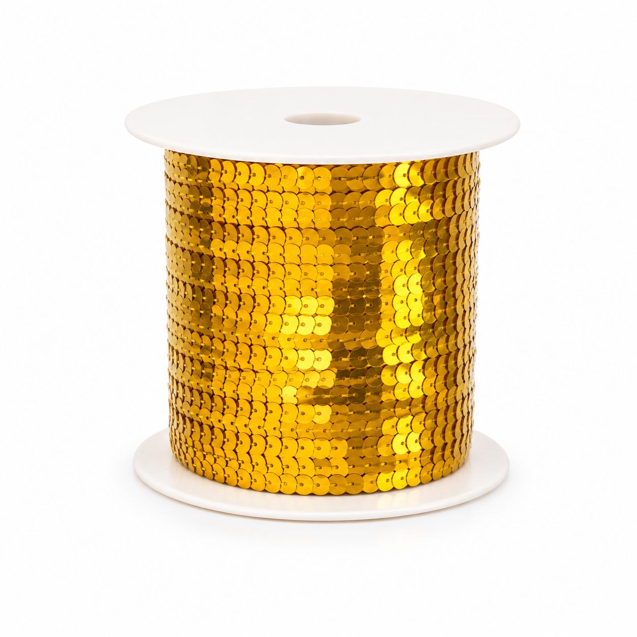 Rollo de Lentejuelas de 6 mm x 80 Yardas - Dorado