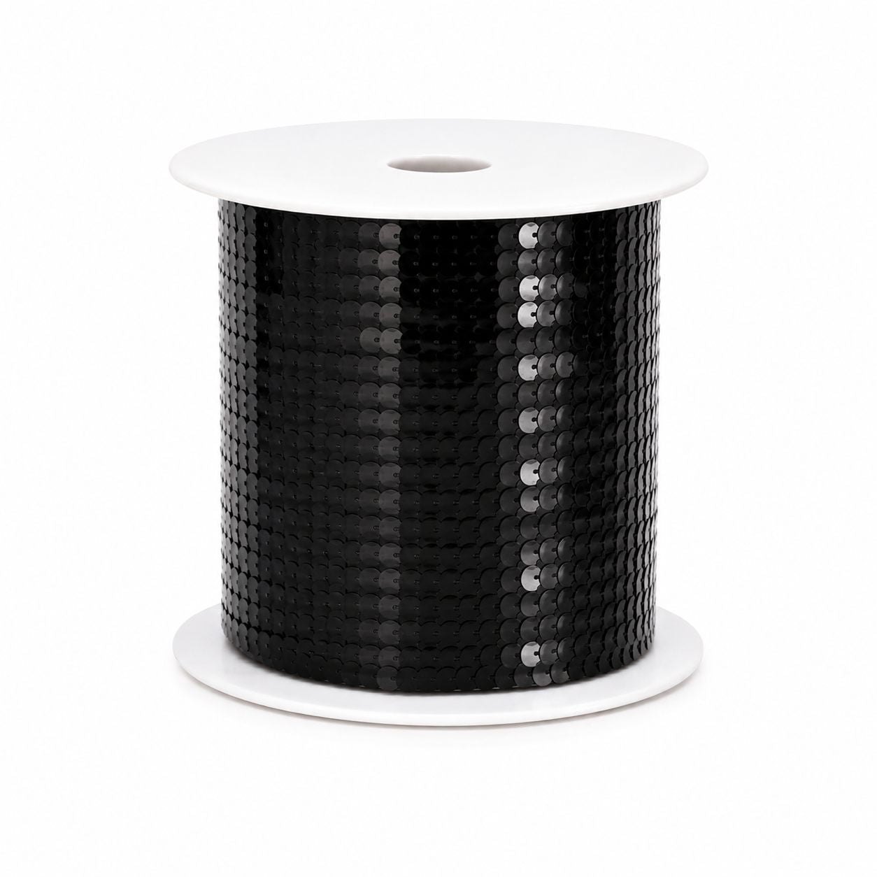 Rollo de Lentejuelas de 6 mm x 80 Yardas - Negro