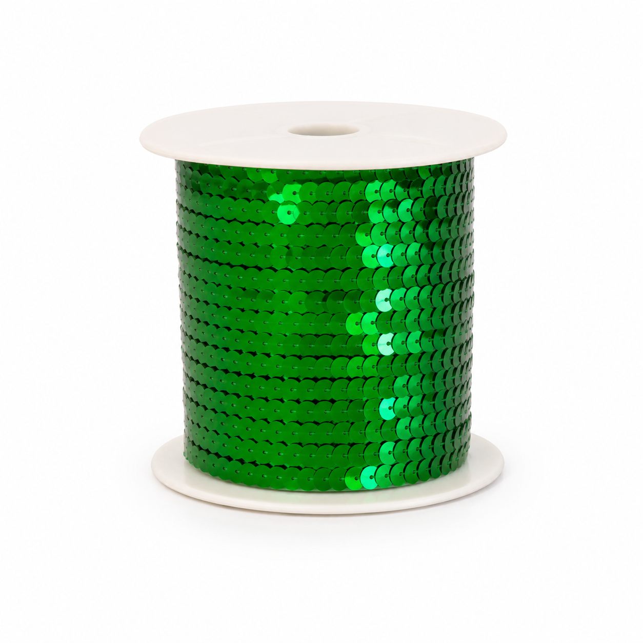 Rollo de Lentejuelas de 6 mm x 80 Yardas - Verde