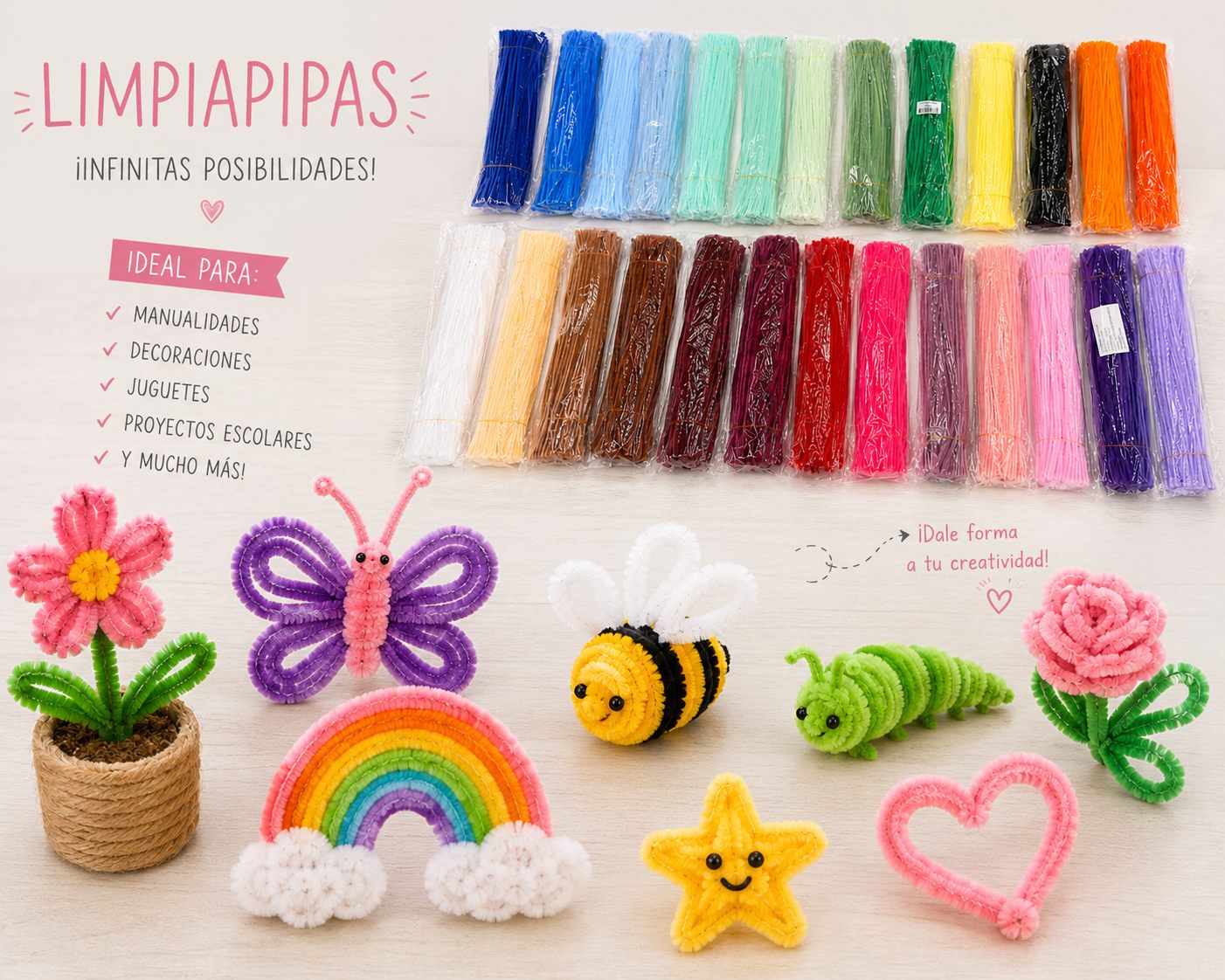 Limpiapipas x 100 Unidades