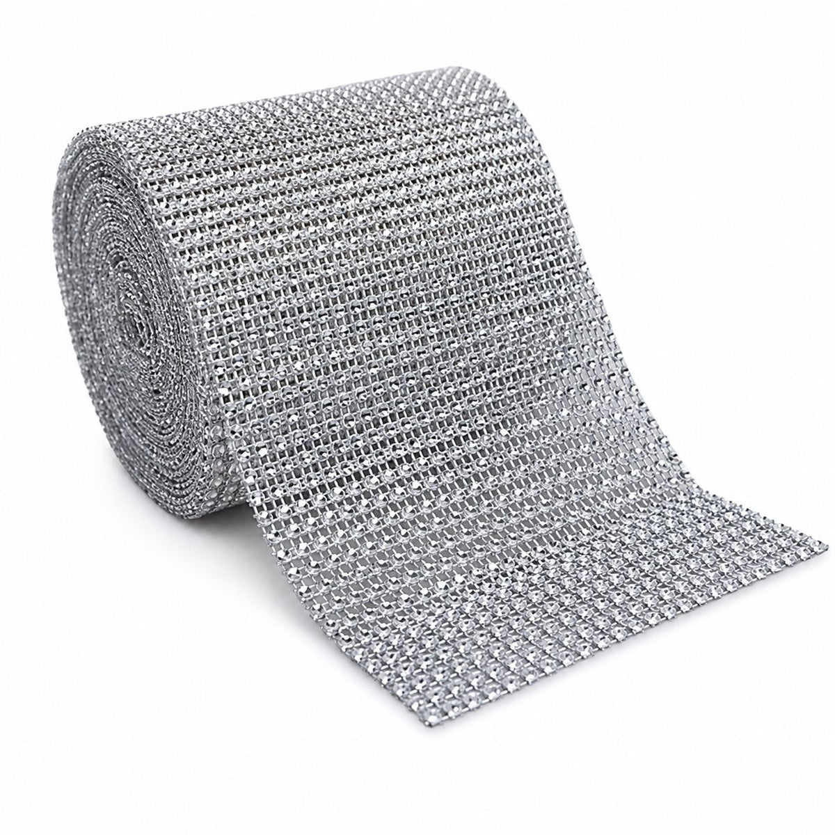 Galón de Falso Strass x 10 Yardas - 12 cm de Ancho - Plateado
