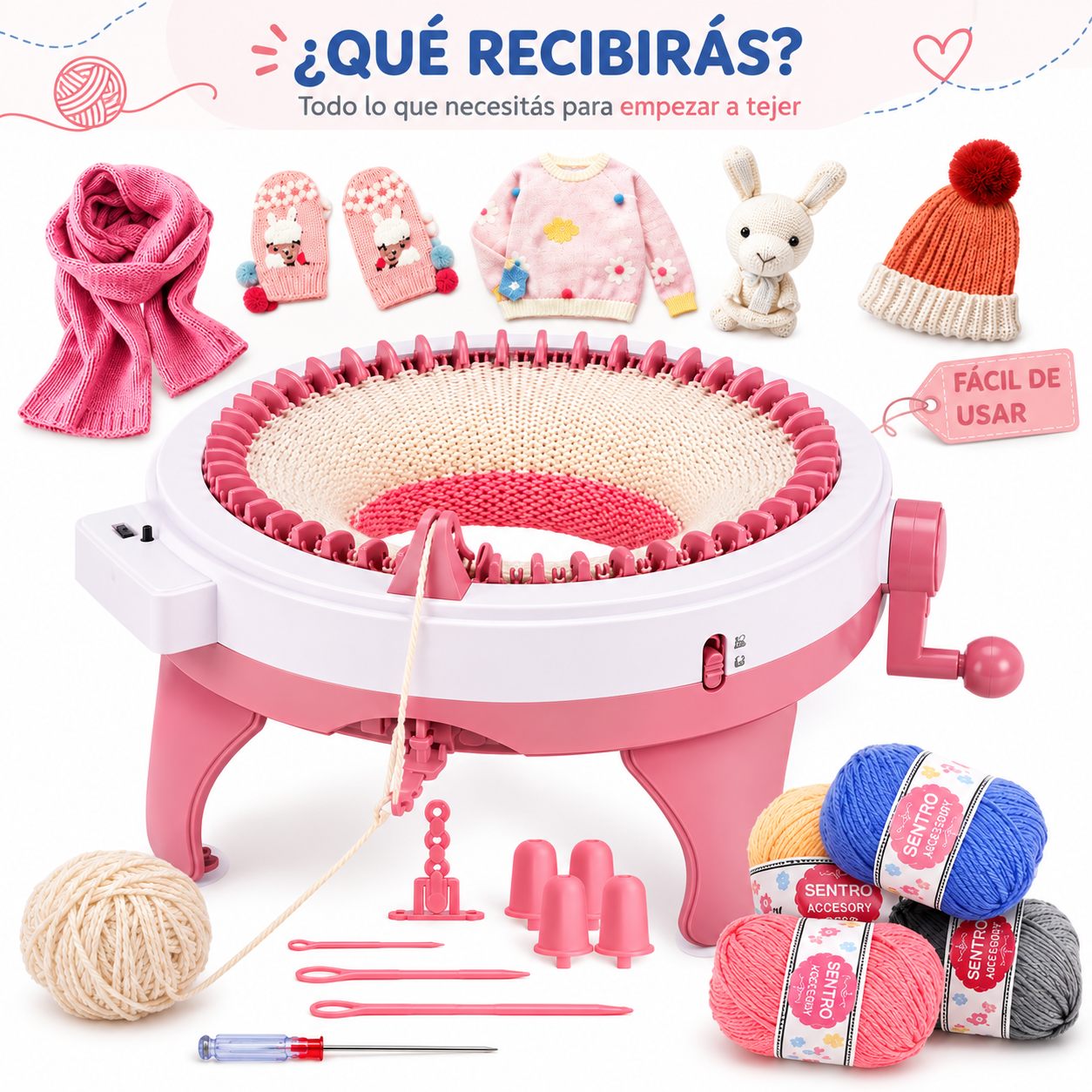 Máquina de Tejer Sentro Grande - 48 Agujas
