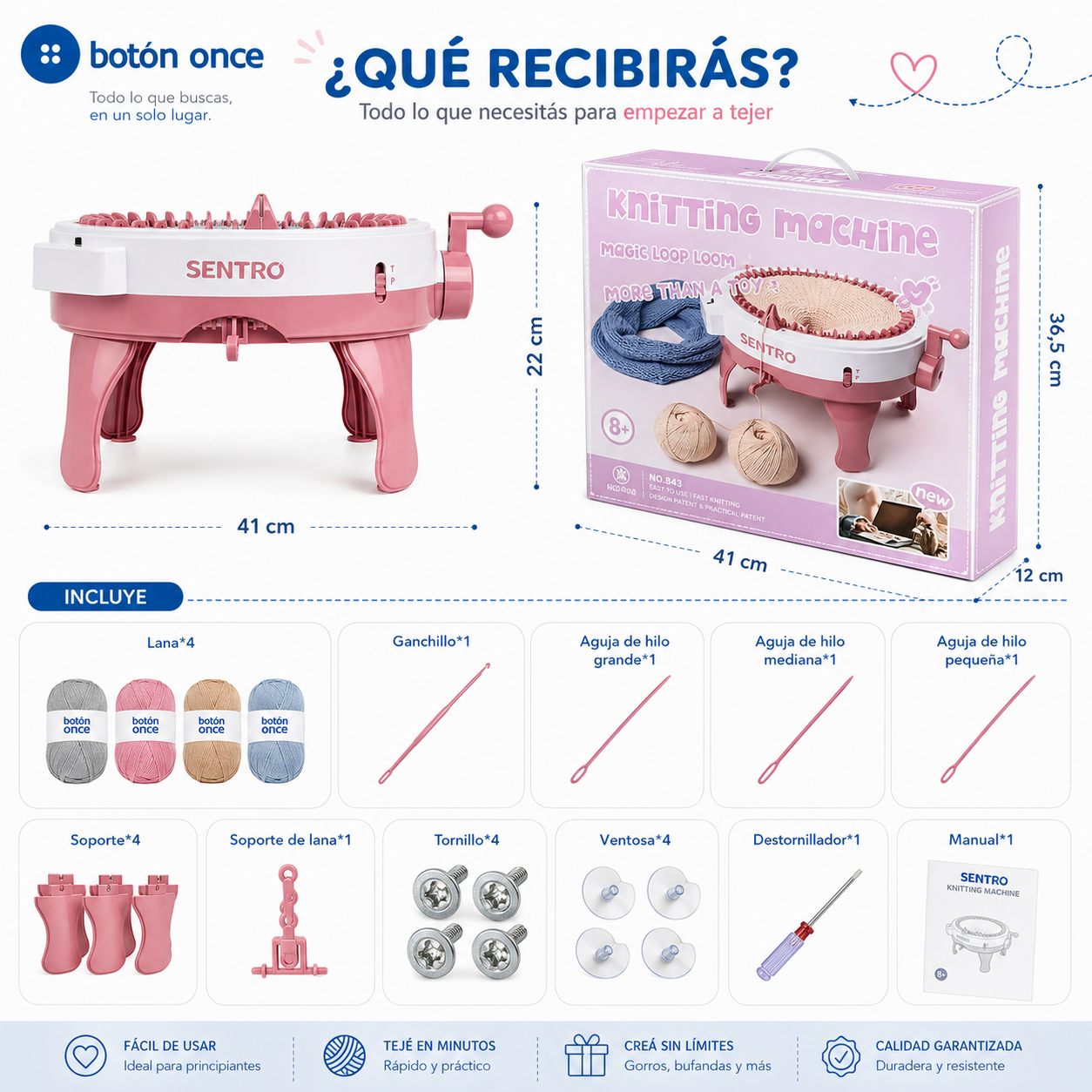 Máquina de Tejer Sentro Grande - 48 Agujas