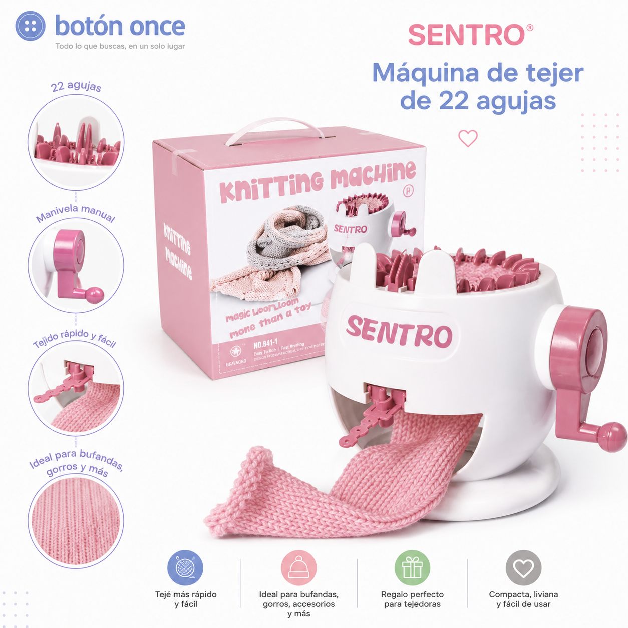 Máquina de Tejer Circular Sentro Chica - 22 Agujas