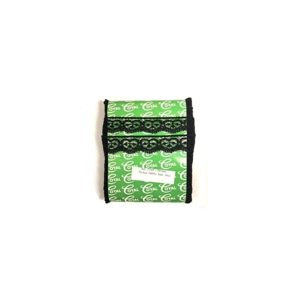 Puntilla de Nylon Art. 2105 Negro y Color x 20 mts